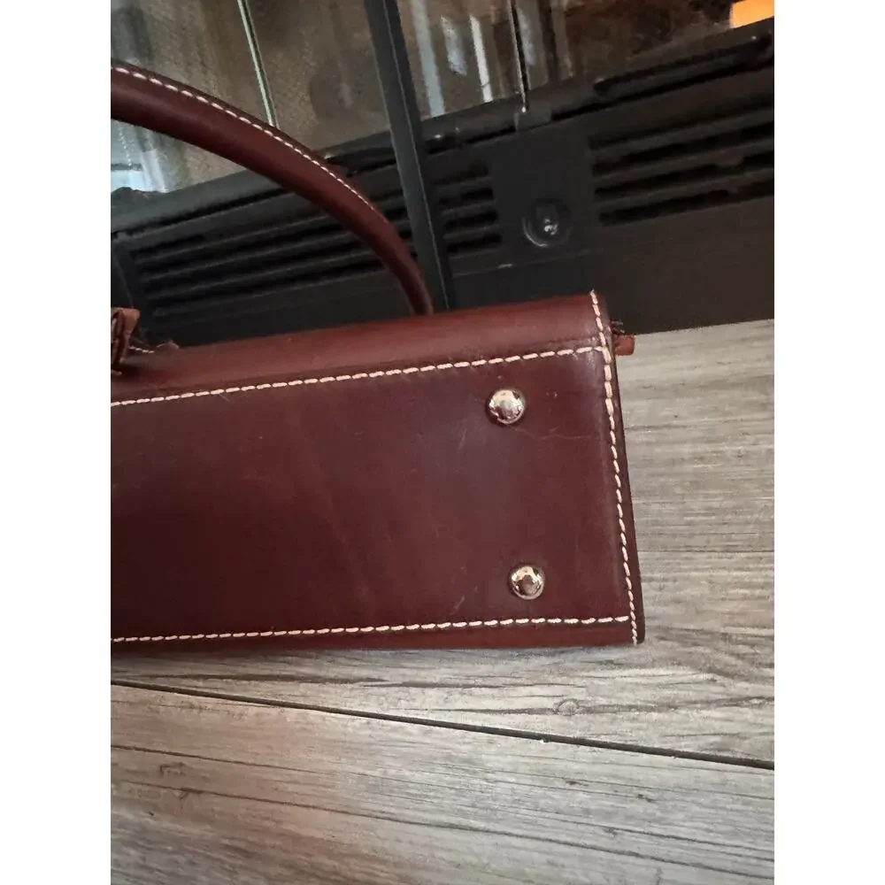 Vintage Dooney & Bourke chestnut Alto small shopper tote purse